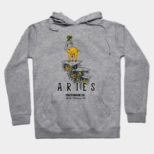 "Aries Matchbook Co: Set The World On Fire" Cool Zodiac Art Hoodie